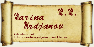 Marina Mrđanov vizit kartica
